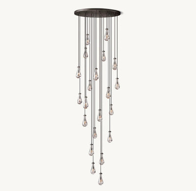 Raindrop Round Chandelier 47" - Cyran Lamps