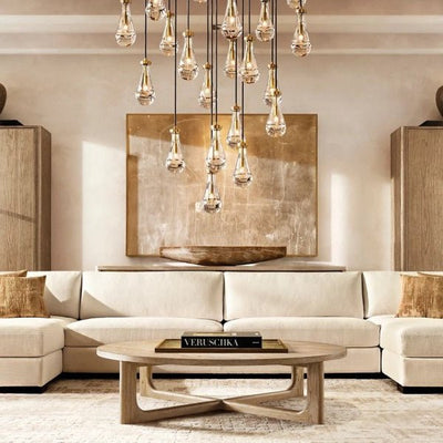 Raindrop Round Chandelier 47" - Cyran Lamps