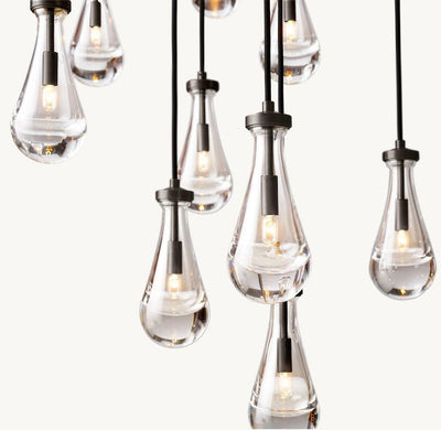 Raindrop Round Chandelier 47" - Cyran Lamps