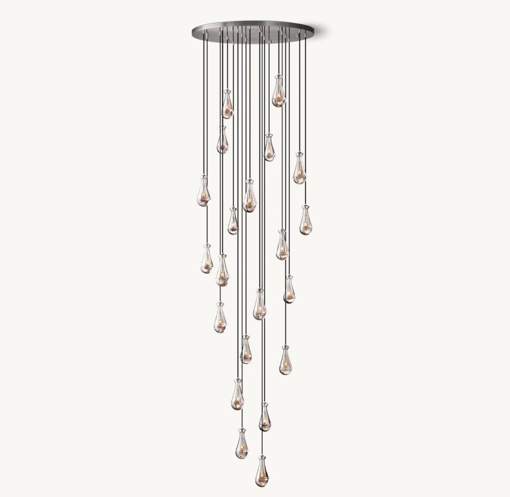 Raindrop Round Chandelier 47" - Cyran Lamps