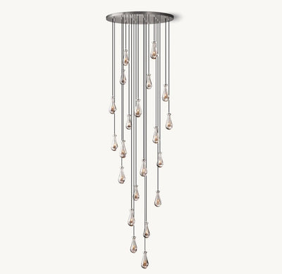 Raindrop Round Chandelier 47" - Cyran Lamps