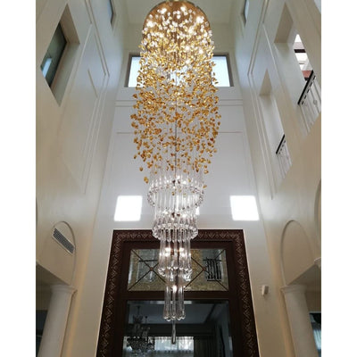 Rainfall Glass Gem Stone Chandelier - cyranlamps