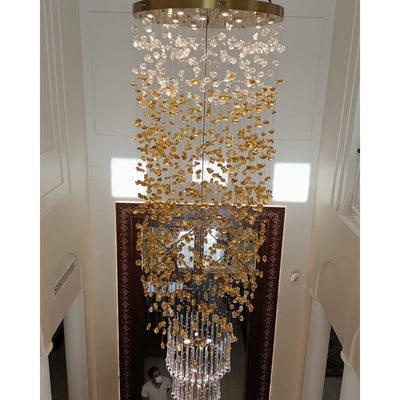 Rainfall Glass Gem Stone Chandelier - cyranlamps