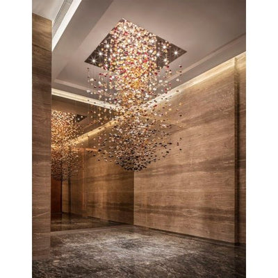Rainfall Glass Gem Stone Chandelier - cyranlamps