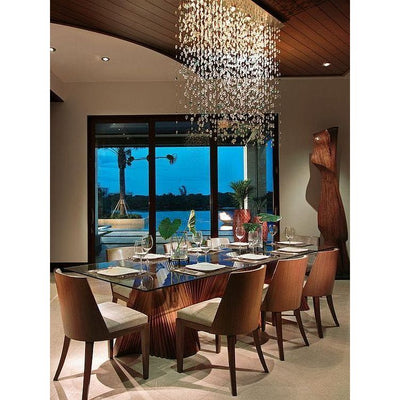 Rainfall Glass Gem Stone Chandelier - cyranlamps