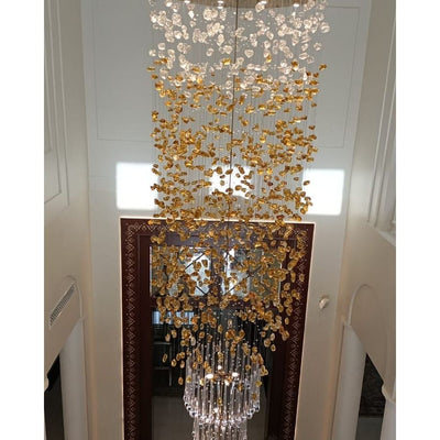 Rainfall Glass Gem Stone Chandelier - cyranlamps