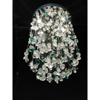 Rainfall Glass Gem Stone Chandelier - cyranlamps