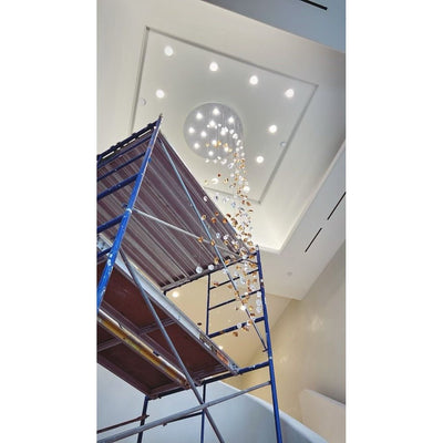 Rainfall Glass Gem Stone Chandelier - cyranlamps