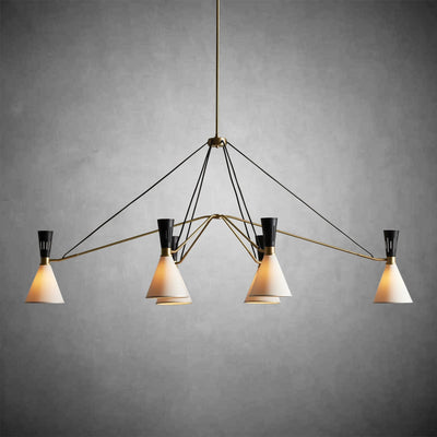 Ramsey 6 - Light Linear Chandelier - cyranlamps
