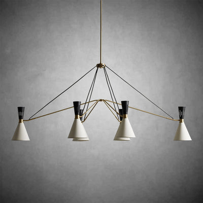 Ramsey 6 - Light Linear Chandelier - cyranlamps