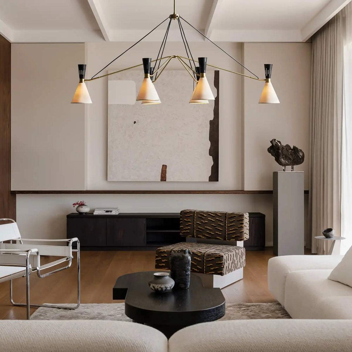 Ramsey 6 - Light Linear Chandelier - cyranlamps
