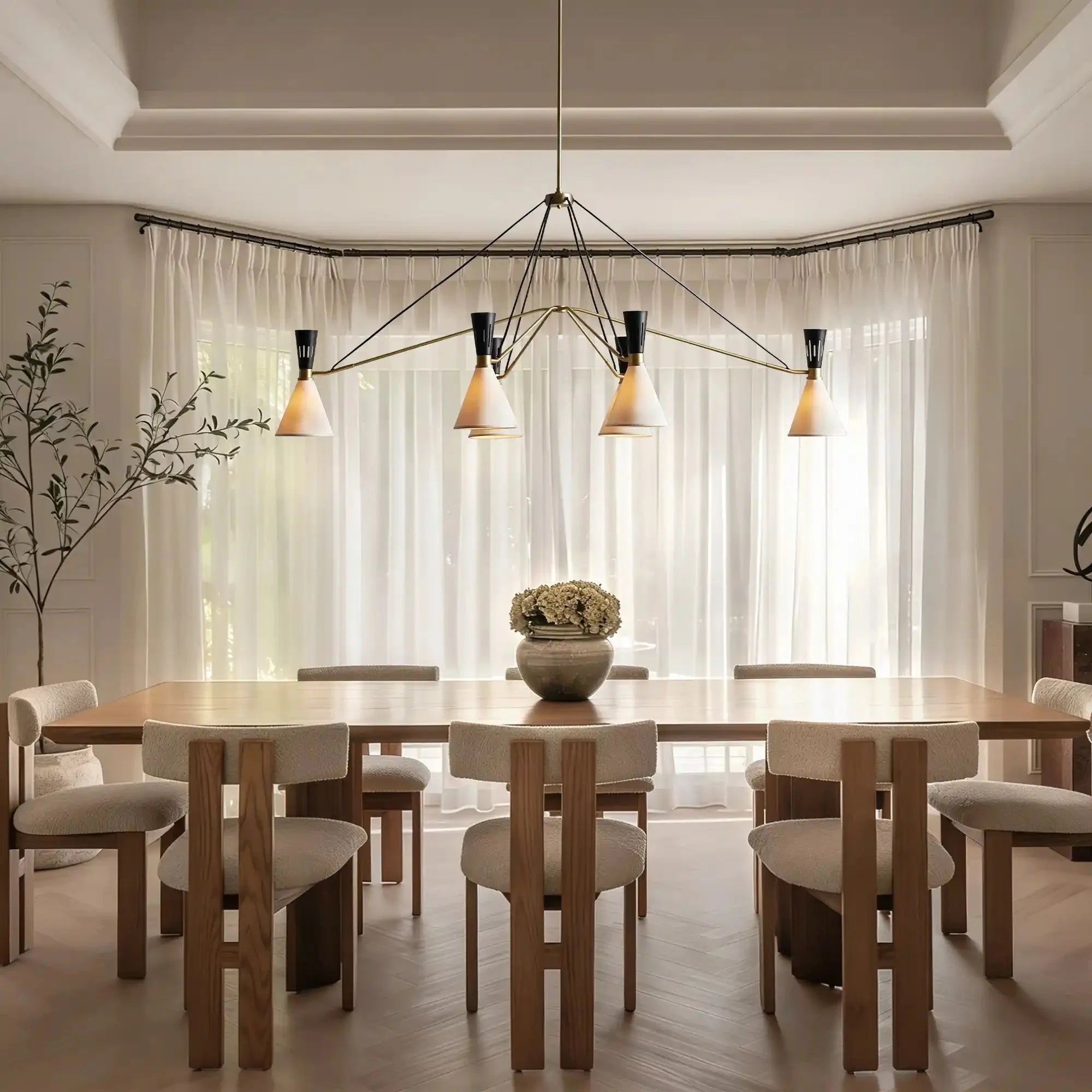 Ramsey 6 - Light Linear Chandelier - cyranlamps