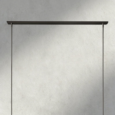 Ravay Linear Milk Glass Chandelier 59", 71" - cyranlighting