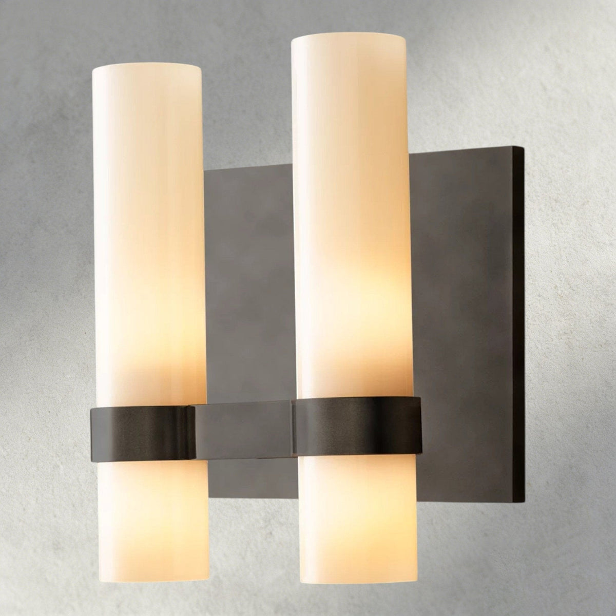Ravay Milk Glass Double Sconce - cyranlighting