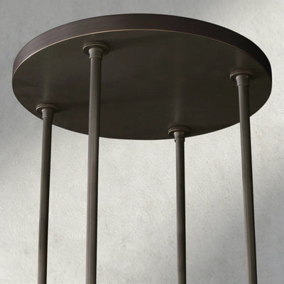 Ravay Round Milk Glass Chandelier 36", 48", 60" - cyranlighting