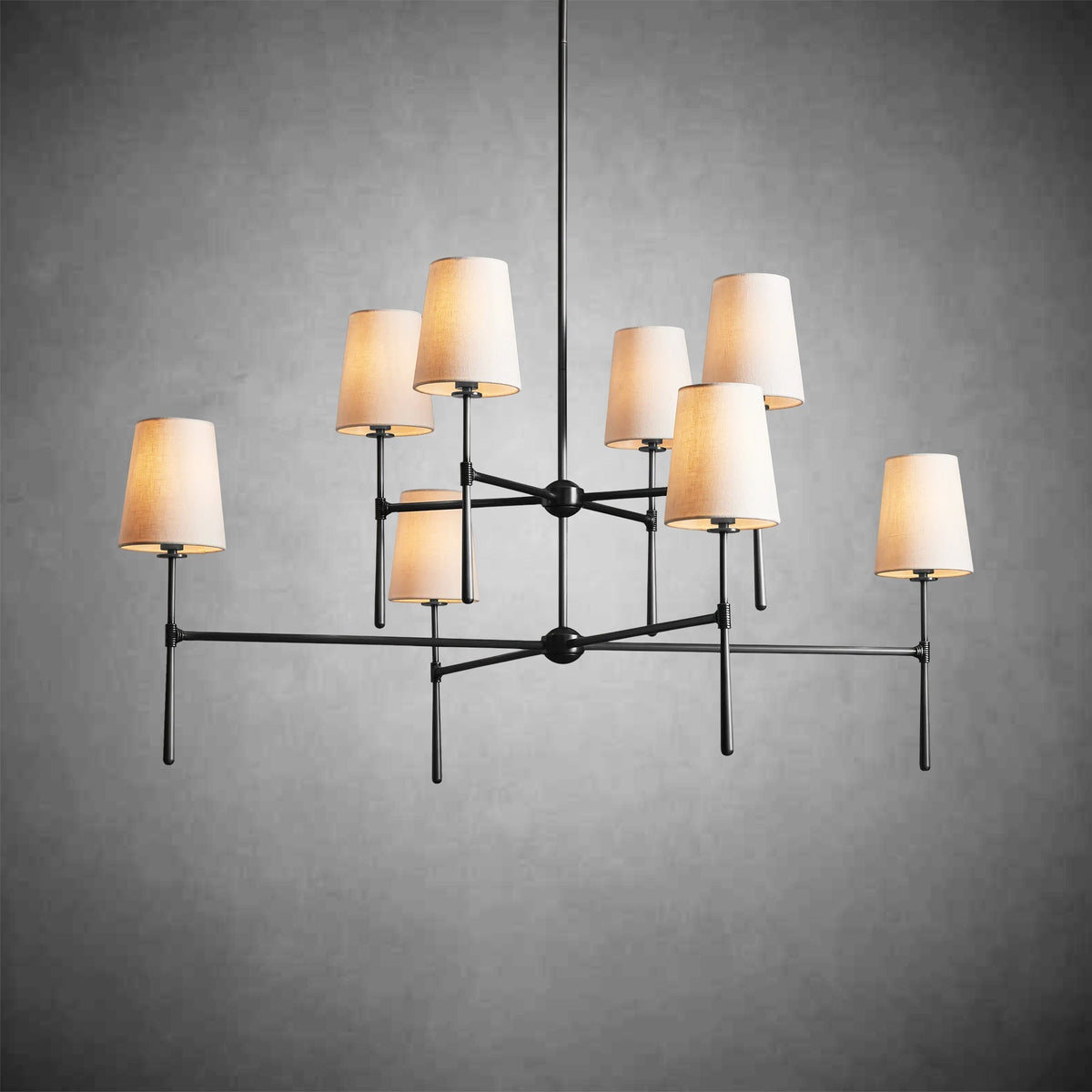 Rhodes 2 - Tier Round Chandelier - cyranlamps