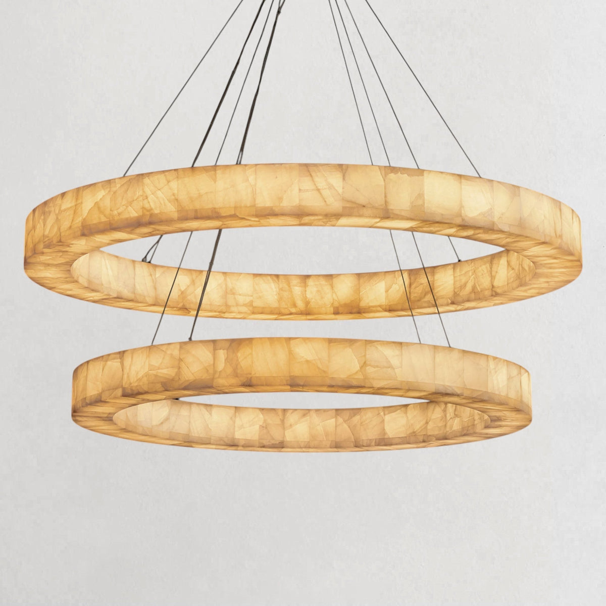 Rivaga Lueur Two - Tier Round Chandelier - cyranlighting