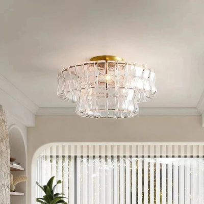 Riviera 20" Flush Mount Chandelier - cyranlamps