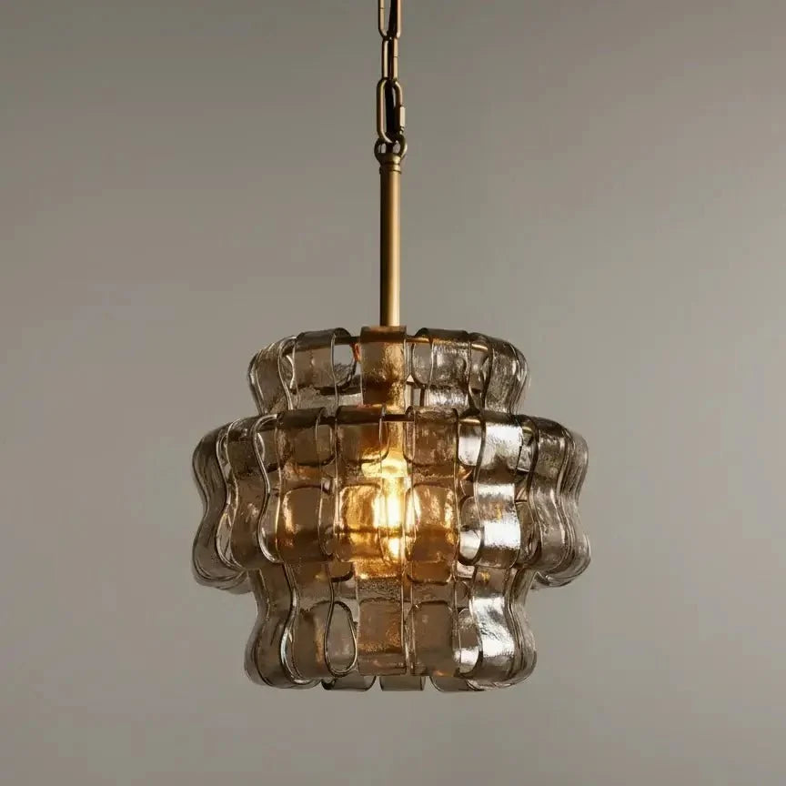 Riviera Smoke Glass Pendant Light - cyranlamps