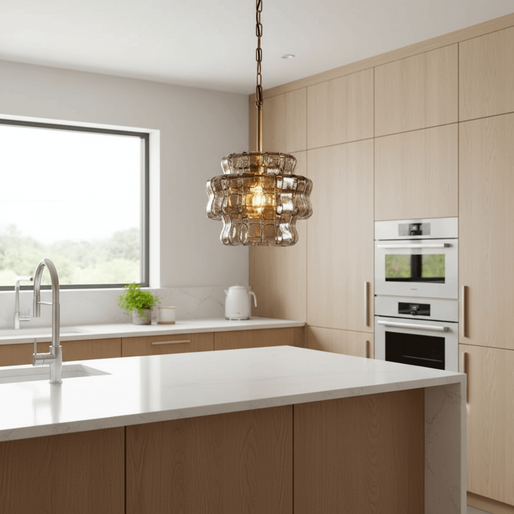 Riviera Smoke Glass Pendant Light - cyranlamps