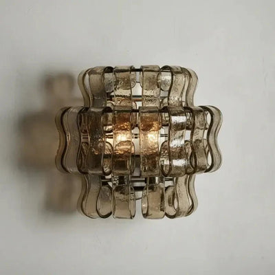 Riviera Smoke Glass Sconce - cyranlamps