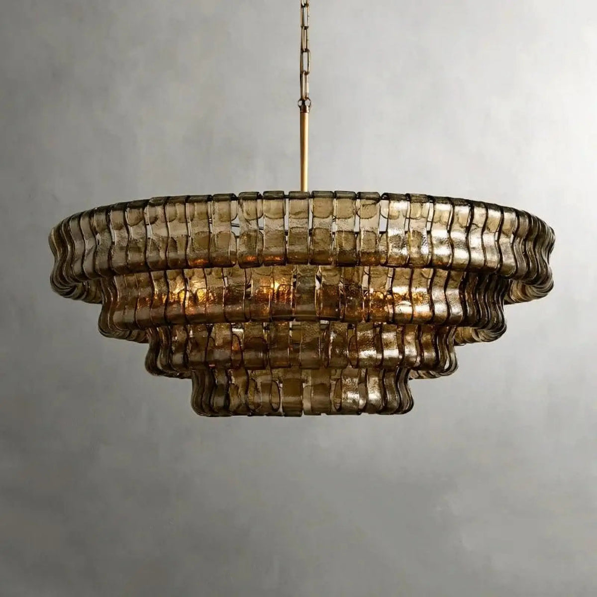 Riviera Smoked Glass Modern Chandelier - cyranlighting