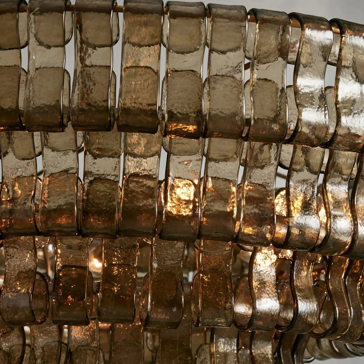 Riviera Smoked Glass Modern Chandelier - cyranlamps