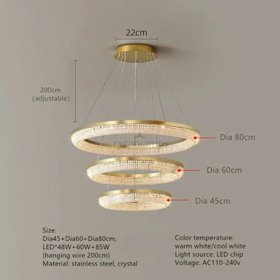 Ross Modern Crystal Chandelier - cyranlighting