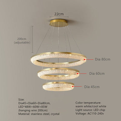 Ross Modern Crystal Chandelier - cyranlamps