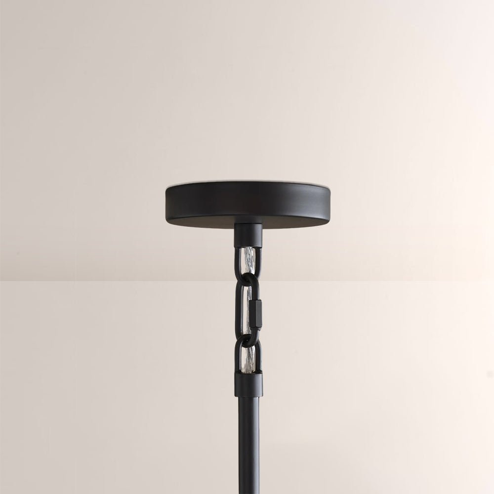 Saige 6 - Light Curved Arm Chandelier with Linen Shades - Cyran Lamps