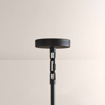 Saige 6 - Light Curved Arm Chandelier with Linen Shades - Cyran Lamps