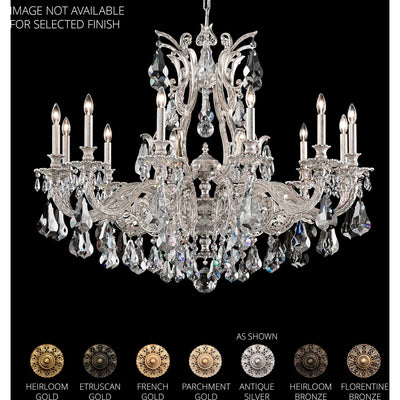 Saphie 12 Light Chandelier Heirloom Bronze Heritage - cyranlamps
