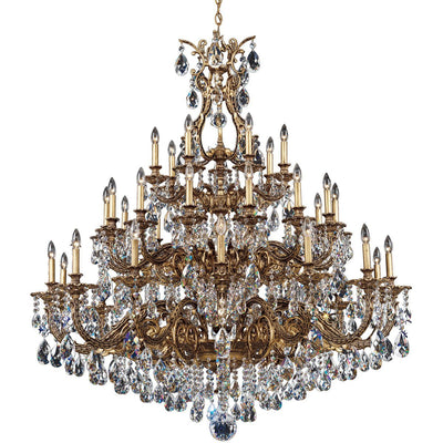 Saphie 35 Light Chandelier Heirloom Bronze 55in Diameter - cyranlamps