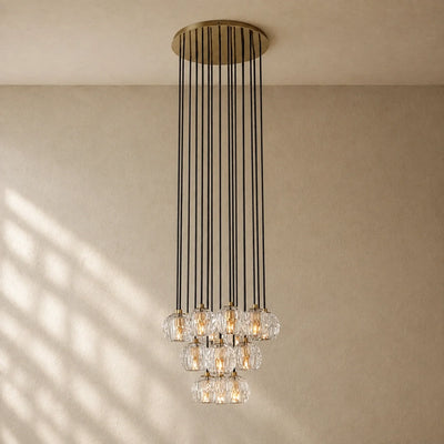 Boulee de Cristal Glass Round Cluster Chandelier