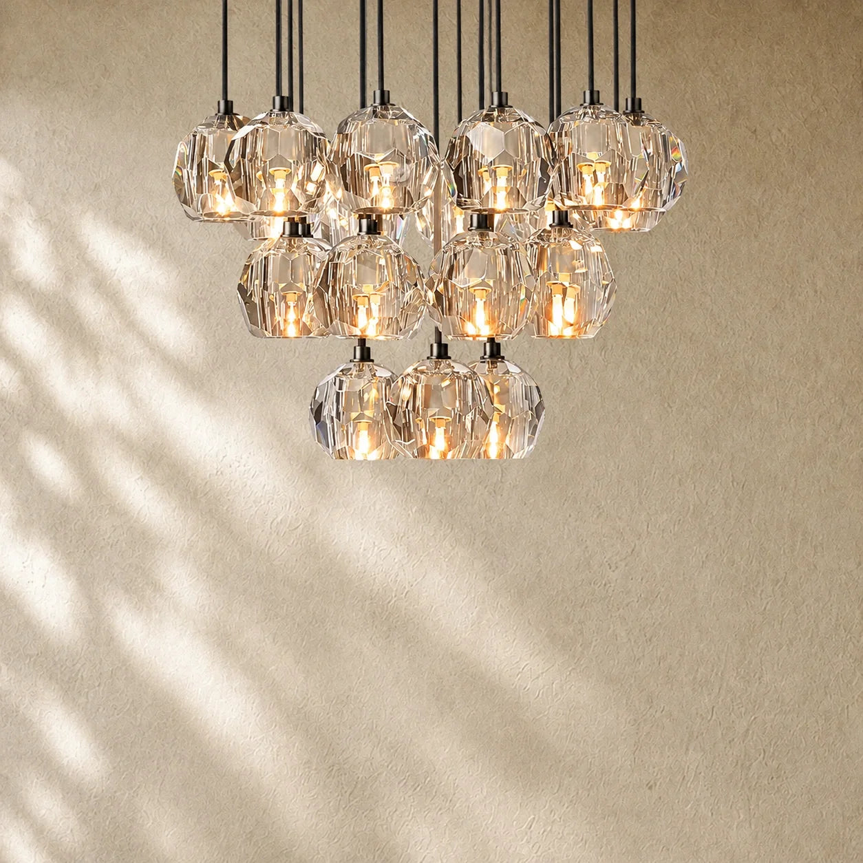Boulee de Cristal Glass Round Cluster Chandelier