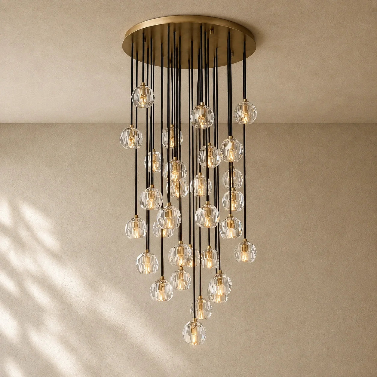 Boulee de Cristal Glass Round Cluster Chandelier