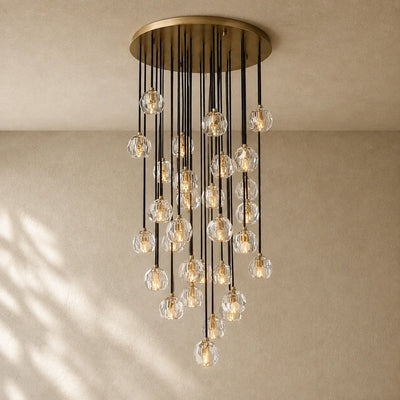 Boulee de Cristal Glass Round Cluster Chandelier