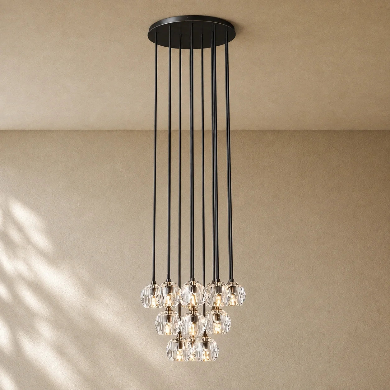 Boulee de Cristal Glass Round Cluster Chandelier