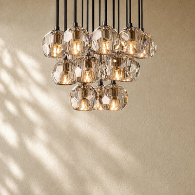 Boulee de Cristal Glass Round Cluster Chandelier