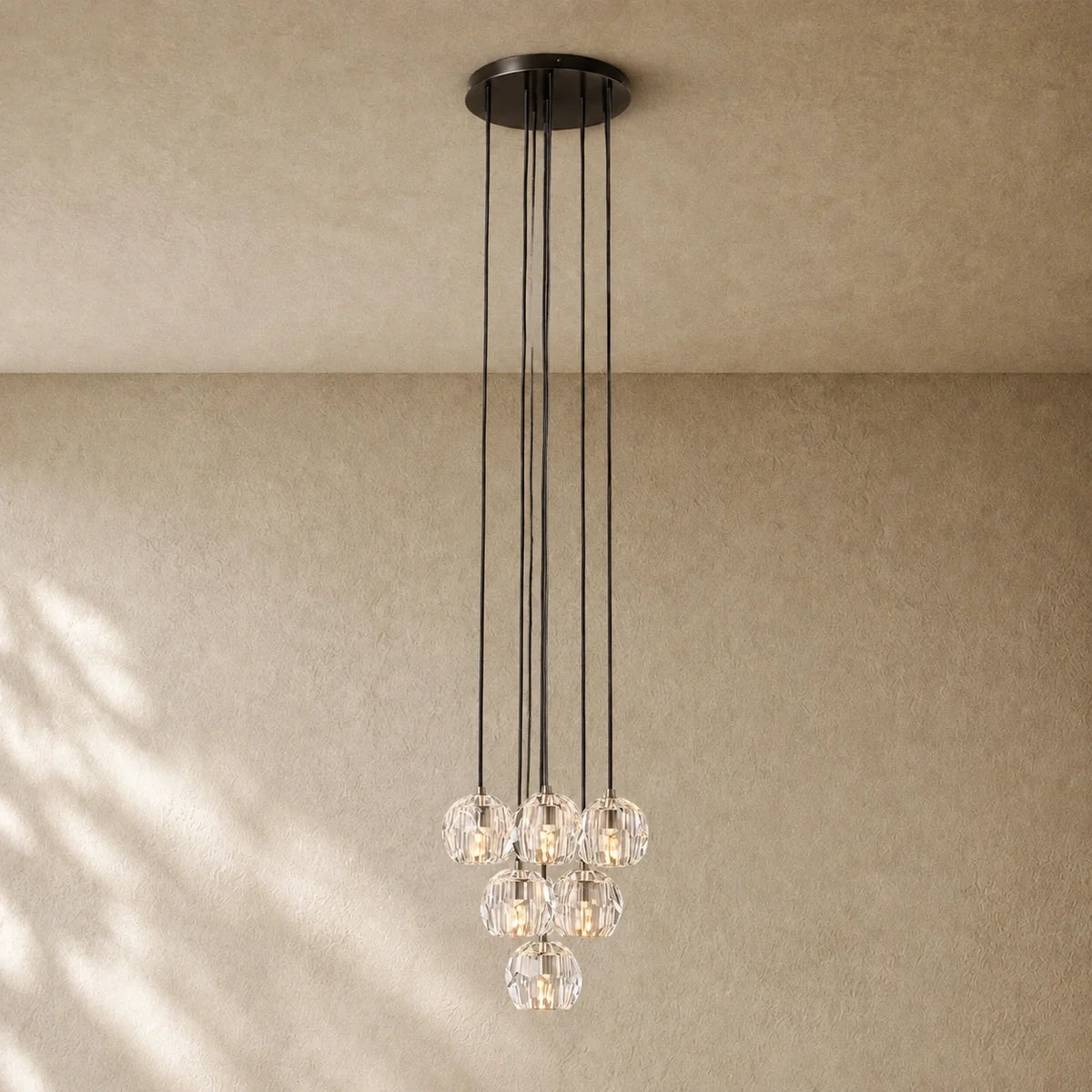 Boulee de Cristal Glass Round Cluster Chandelier