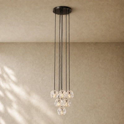 Boulee de Cristal Glass Round Cluster Chandelier