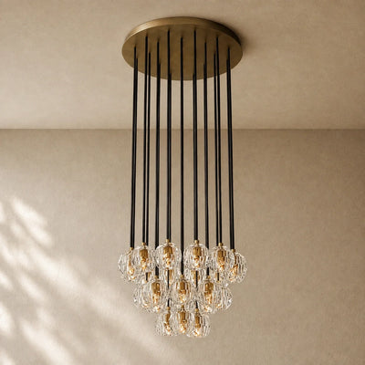 Boulee de Cristal Glass Round Cluster Chandelier