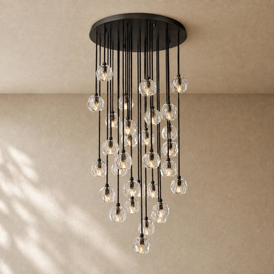 Boulee de Cristal Glass Round Cluster Chandelier