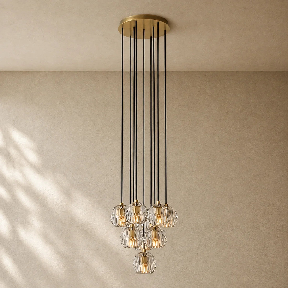 Boulee de Cristal Glass Round Cluster Chandelier