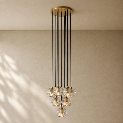Boulee de Cristal Glass Round Cluster Chandelier