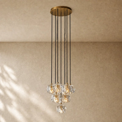 Boulee de Cristal Glass Round Cluster Chandelier