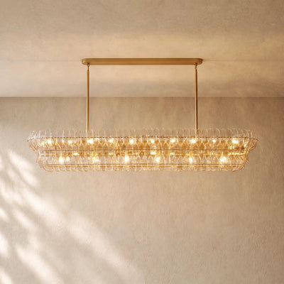 Ameliano Glass Linear Chandelier