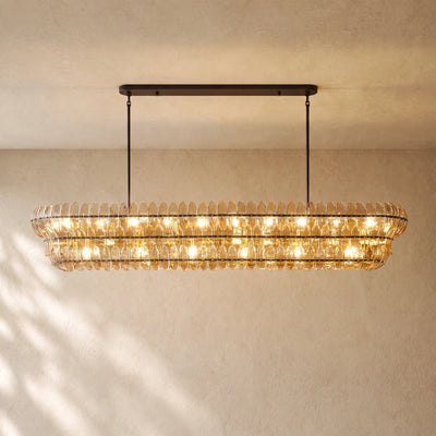 Ameliano Glass Linear Chandelier