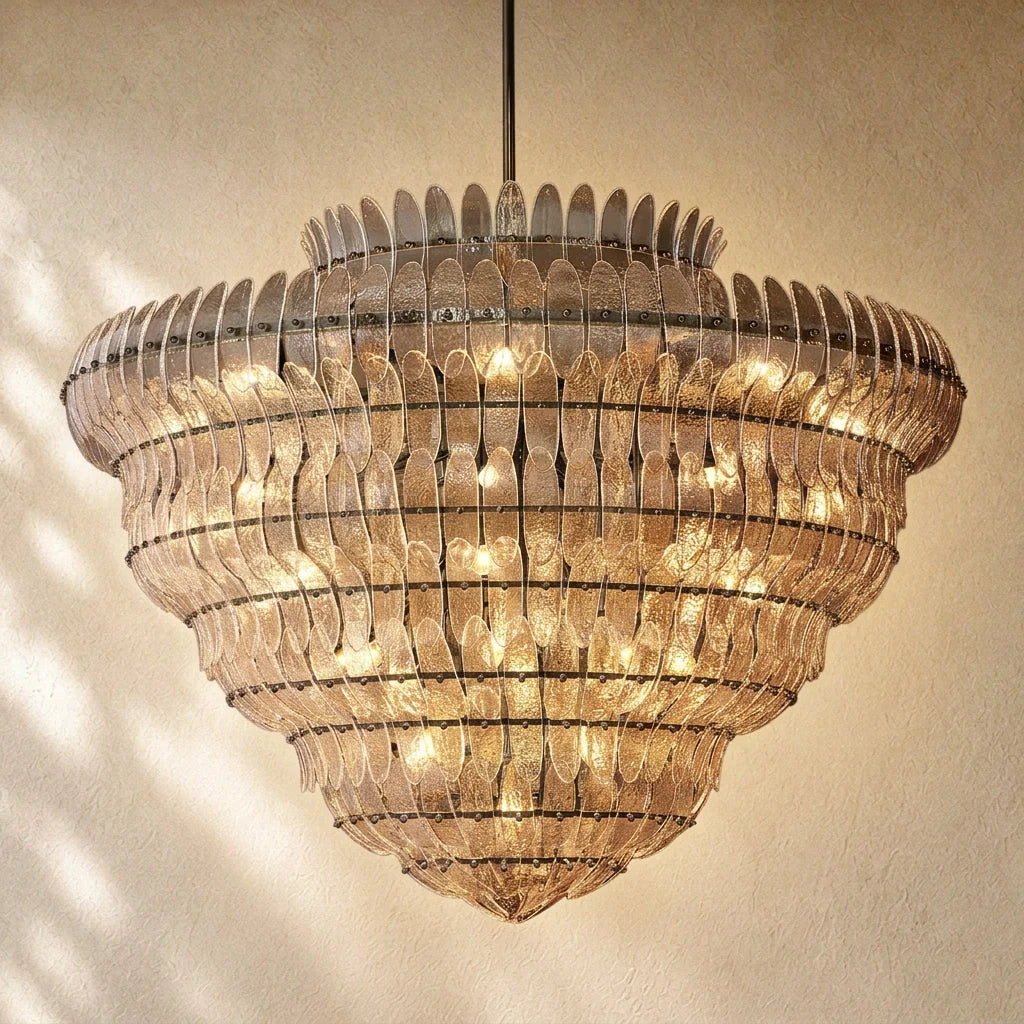 Ameliano Glass Round Chandelier