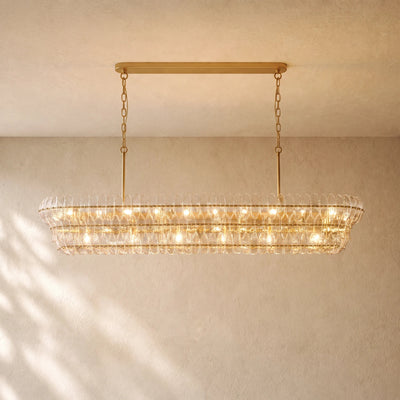 Ameliano Glass Linear Chandelier